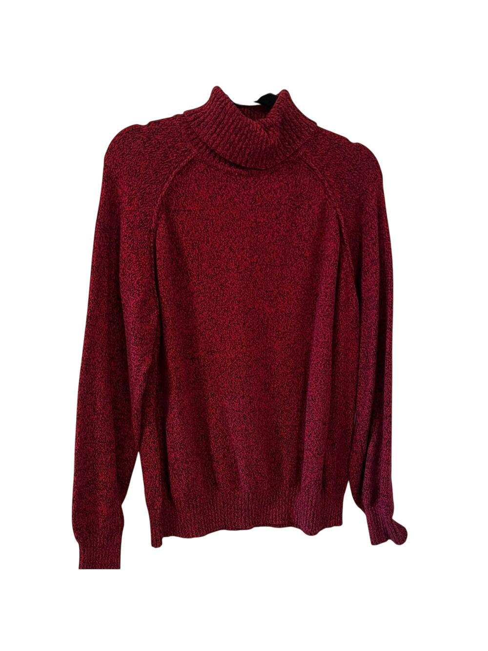 KAREN SCOTT Red Turtleneck Sweater 100% Cotton Women’s Size XL
